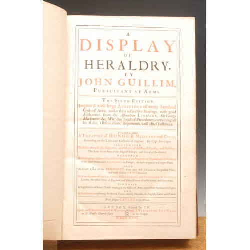 4203 - Guillim, John, A Display of Heraldry, sixth edition, London: R. and J. Bonwicke and R. Wilkin, and J... 