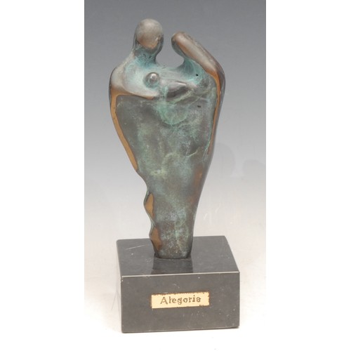 3468 - P **dillo (Abstract School), a verdigris patinated bronze, Alegorian, signed and numbered 133/200, m... 