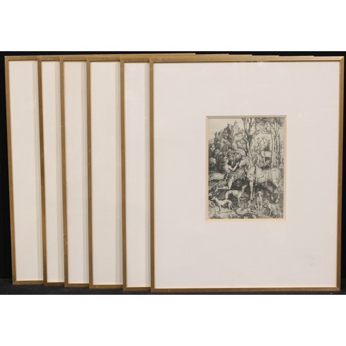 4008 - After Albrecht Durer (1471 - 1528), a set of six, St Eustace; St Jerome in Penitence; Melancholia I;... 