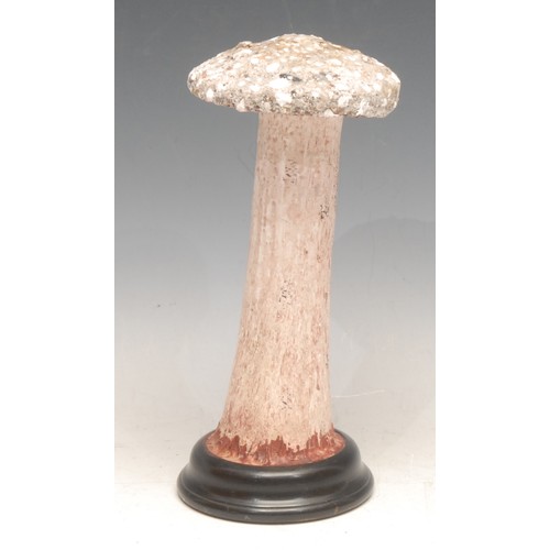 3826 - Natural History - Mycology - a painted model of a fungus specimen, mounted for display, 20cm high