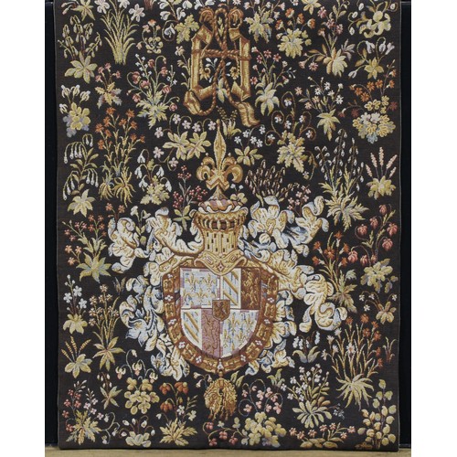 3425 - Interior Decoration - a mid- 20th century French heraldic tapestry, bearing the coat of arms of the ... 