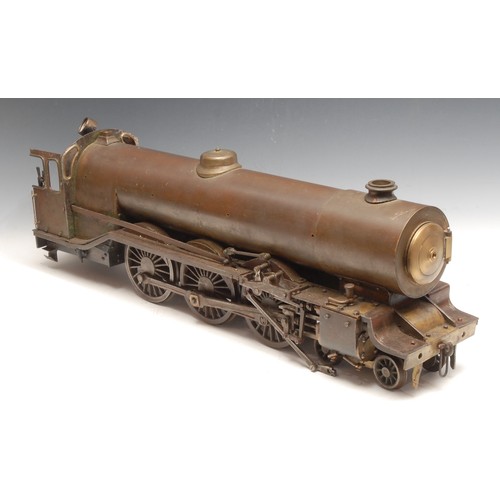 3458 - Model Engineering and Trains - a large brass 4-6 North Staffordshire model locomotive, 'Knotty', 61c... 