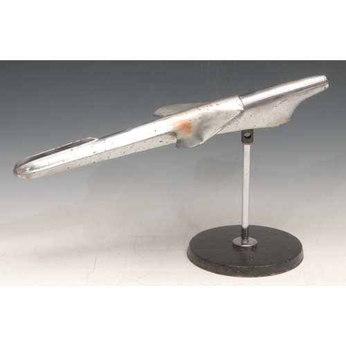 3347 - Automobilia - a 1951 Chevrolet steel car mascot or hood ornament, cast as an aeroplane, mounted for ... 