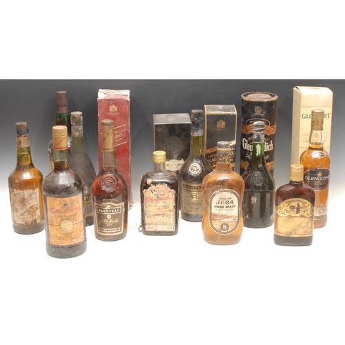 3738 - Whiskey & Brandy - Glenlivet, 12 Year; Shives Brothers The Century of Malts Scotch Whiskey; Johnnie ... 