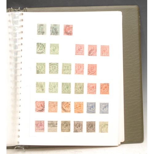 4000 - Stamps - GB binder, 1840-1971, 1d black, almost four margins, various QV, EVII, GV Seahorses - 10/-,... 