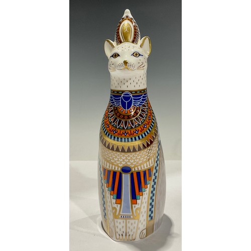 360 - A Royal Crown Derby Royal Cats model, Egyptian, 22cm, printed mark in red, first quality