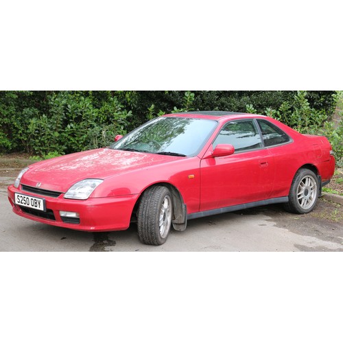 101A - A Honda Prelude 2.0I two door saloon car in red, registration S250OBY, petrol, four speed automatic ... 