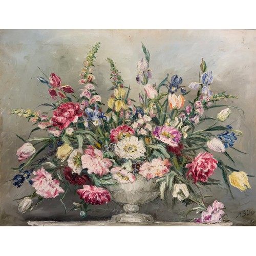 72 - H.S Davis (British, mid 20th century) 
From the Summer Garden 
signed, oil on canvas, 70cm x 91cm