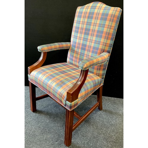 287 - A George III revival Gainsborough armchair, 107cm high (51cm to seat) x 58.5cm wide x 60cm deep, 20t... 