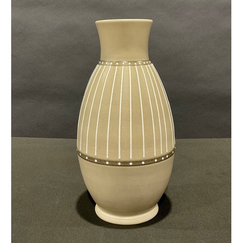 46 - A Bourne Denby ovoid vase, 30cm, printed mark in black, c.1960