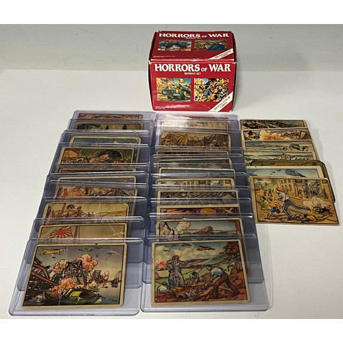 603 - A collection of Horrors of War reprinted cards, comprising various full colour cards in box; a colle... 