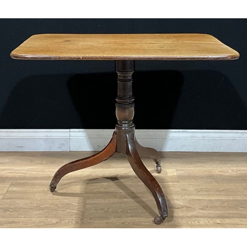 111 - A 19th century mahogany tilt top tripod occasional table