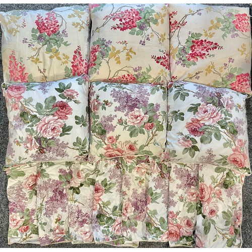 492 - Textiles - Sanderson and Laura Ashley bespoke cushions and covers (14)