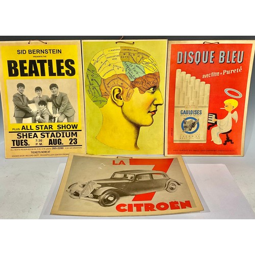 537 - Advertising - a group of four early and mid 20th century showcard replicas, comprising Gauloises cig... 