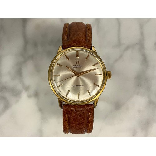 1002 - A 1960s Vintage Omega Seamaster automatic wristwatch, Ref 165.001, gold plated 34mm case, sunburst s... 