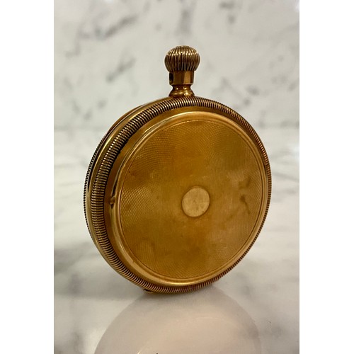 1043 - Tiffany & Co - an 18ct gold full hunter cased pocket watch, white enamel dial signed TIFFANY & CO GE... 