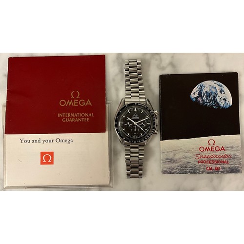 1052 - An Omega Speedmaster Professional  APOLLO XI Moon Landings wristwatch Circa 1989, stainless steel ca... 