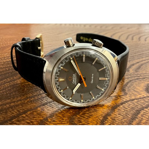 1055 - OMEGA - a stainless steel Chronostop Geneve mechanical chronograph bracelet watch, ref. 145.009/1435... 