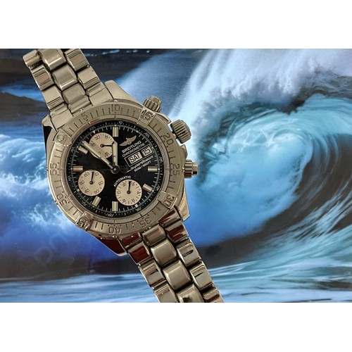 1067 - Breitling - a Superocean stainless steel automatic chronograph wristwatch, Ref. A13340, serial numbe... 