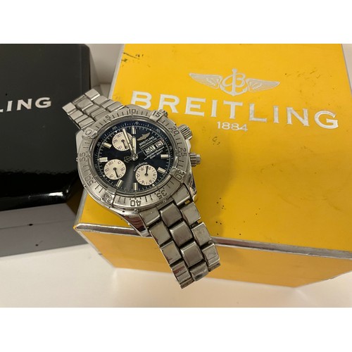 1067 - Breitling - a Superocean stainless steel automatic chronograph wristwatch, Ref. A13340, serial numbe... 