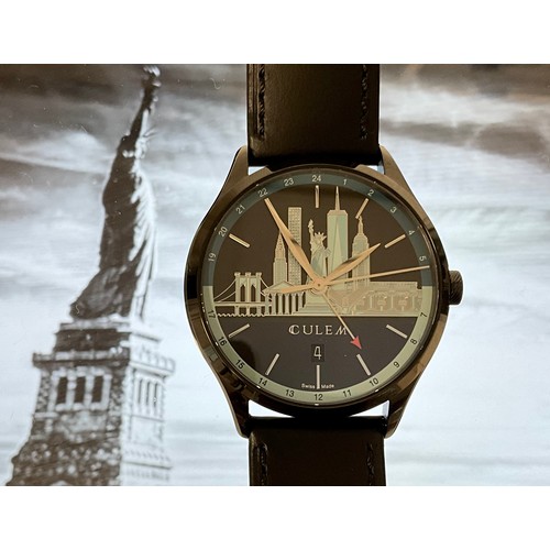 1086 - Culem -  limited edition New York Skyline GMT Black watch, watch number 7, the dial with CuleM’s dis... 