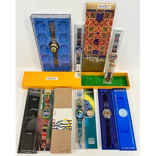 1109 - Swatch  - SLZ 104 Zapping by Nam Jun Paik, limited edition;  GZ 902 Sparkling Life, limited edition;... 