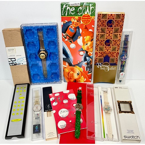 1110 - Swatch  - SLZ 104 Zapping by Nam Jun Paik, limited edition;  GZ 902 Sparkling Life, limited edition;... 