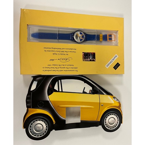 1117 - Swatch - SFK100/NT 3800, Jelly skin special, limited edition;  GZ154 Yellow Smart car, limited editi... 