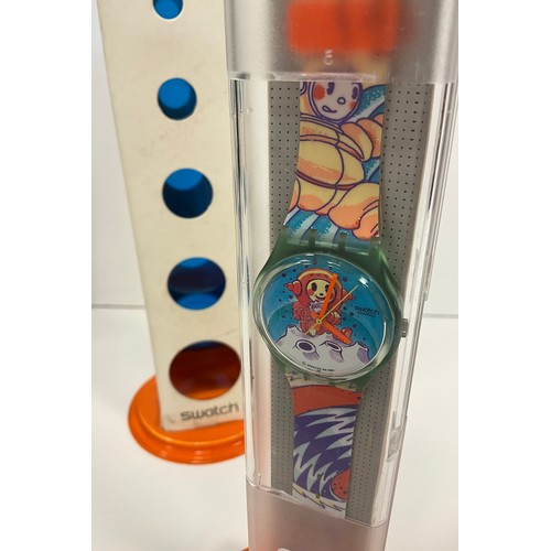 1121 - Swatch - GG118 Yuri Rocket (USA);  SDN110 Pacific Beach bottle in a bottle special packaging;  GZS02... 