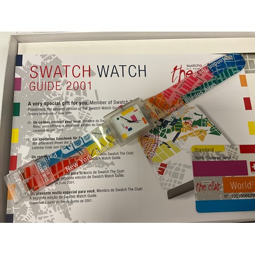 1122 - Swatch - GZ164 Genetic Code; SUAZ100  Swatch World2 guide, 2001 Los Angeles watch;   GZ160 Club watc... 