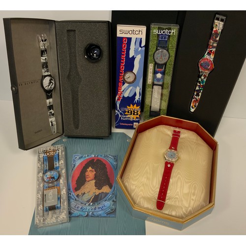 1111 - Swatch - GZ123 Sam Francis limited edition;  GB178 Anne Leibovitz;  GZ127 Roi Soleil Christmas 1993 ... 