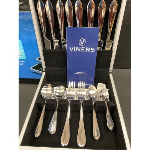 59 - Viners 44 piece canteen and cultery service for eight comprised of; eight knives, eight forks, eight... 