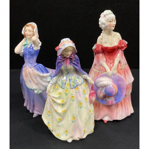 72 - A Royal Doulton figure, Betsy HN2111; others Jennifer HN1434;  Veronica HN 1517, printed marks (3)