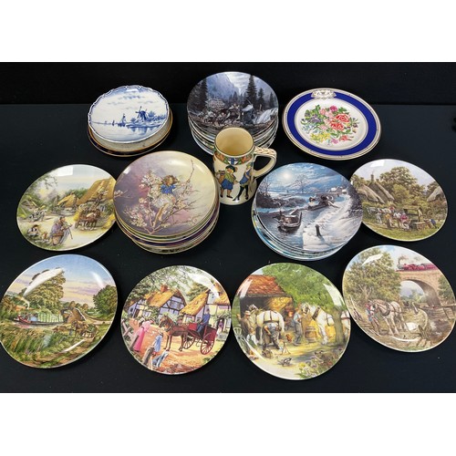 110 - Ceramics - Collector’s Plates etc Lord of the Rings set, Alan Firths Winter Moonlight, botanical etc