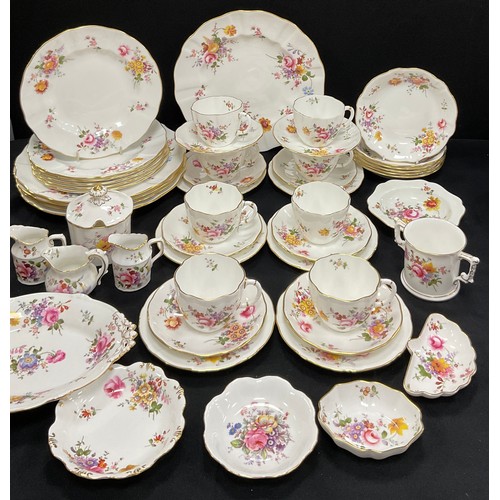 119 - Royal Crown Derby ‘Derby Posies’ tea service for eight including; eight tea cups and saucers, four d... 