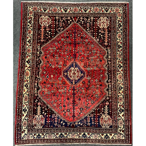 92 - A South West Persian Abadeh rug / carpet, hand-knotted with intricate pattern of abstract motifs, wi... 