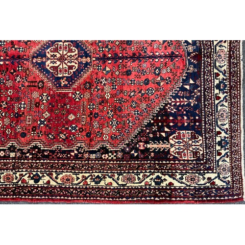 92 - A South West Persian Abadeh rug / carpet, hand-knotted with intricate pattern of abstract motifs, wi... 