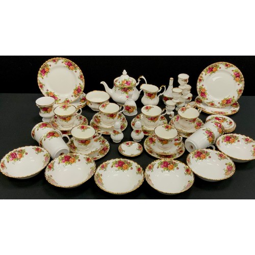 174 - Royal Albert 'Old Country Roses' tea service for six including; a tea pot, sugar bowl, milk jug, six... 