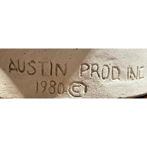 36 - An Austin Products plaster sculpture, by D Fisher, signed, The Musician, 31cm, impressed mark