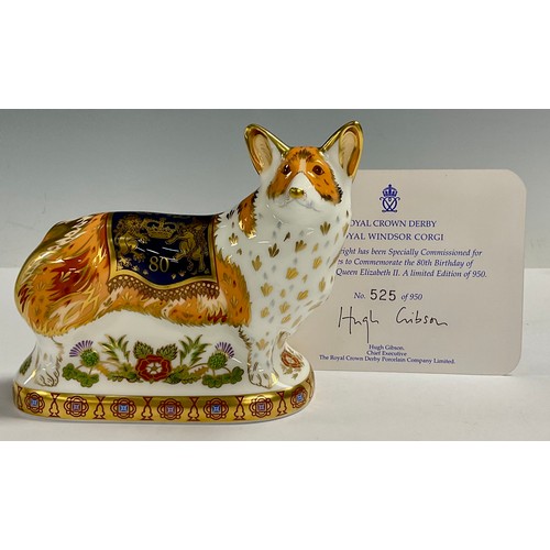 1 - A Royal Crown Derby paperweight, Royal Windsor Corgi, specially commissioned by Peter Jones of Wakef... 