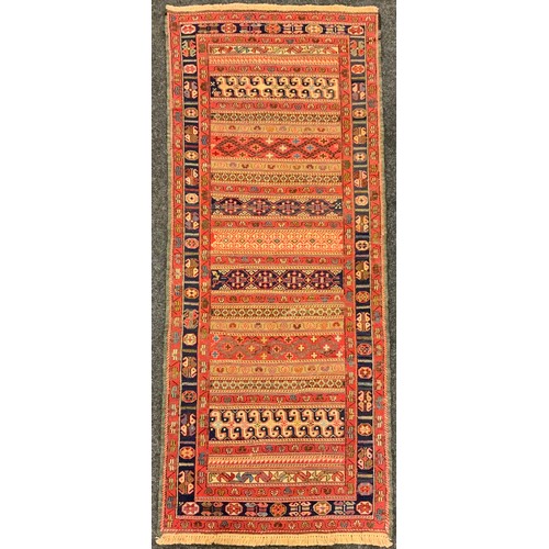 183 - A North-east Persian Sumak Kilim, 198cm x 82cm.