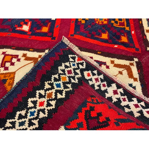 188 - A South-west Persian Qashgai Kilim rug, 220cm x 190cm.