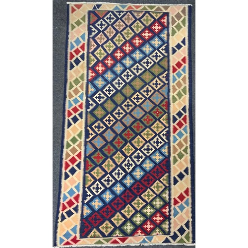 193 - A South-west Persian Qashgai Kilim rug, 275cm x 150cm.