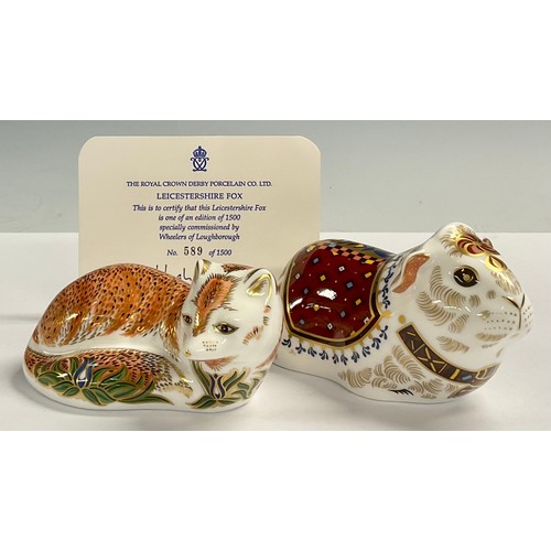 9 - A Royal Crown Derby paperweight, Leicestershire Fox, specially commissioned by Wheelers of Loughboro... 