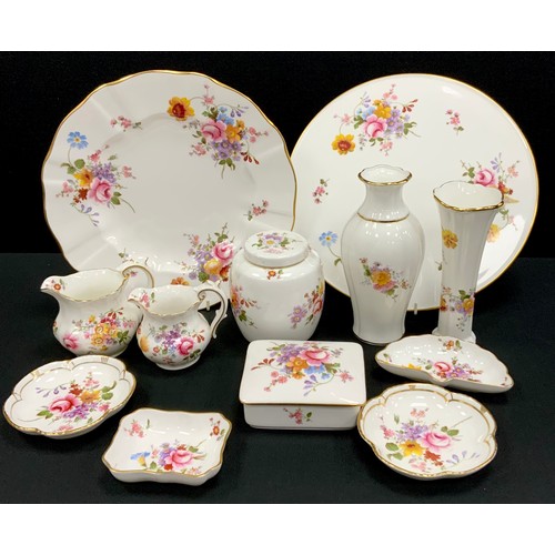 206 - Royal Crown Derby ‘Derby Posie’ ware including; a cake stand, vases, trinket trays, ginger jar; etc