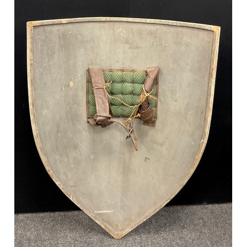 179 - A reproduction medieval shield, 108cm high.