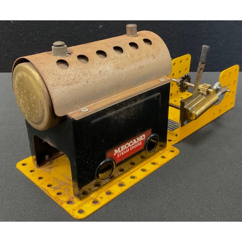 260 - SP3 Mamod Meccano Horizontal Live Steam Engine & Solid Fuel Burner