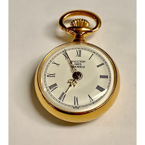 275 - A Halcyon Days enamel fob watch