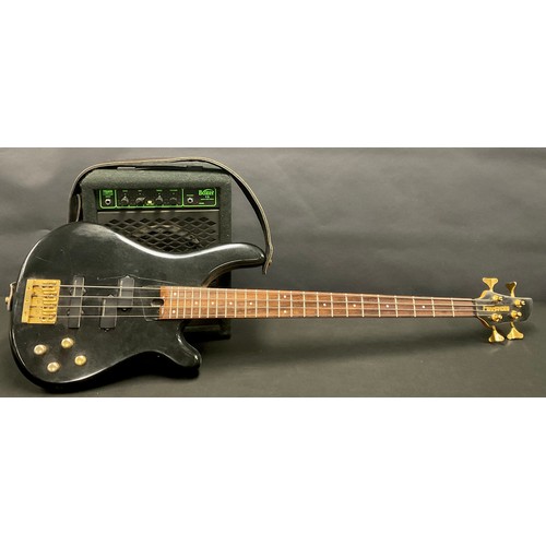 289 - A Fernandes bass guitar, F.G.I. Technology pickups, Gotoh tuners; a Trace Elliot Boxer 15 amp (2)