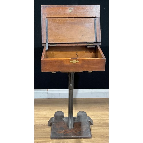 521 - Educational Institutional Salvage - an early 20th century school desk, by The North of England Schoo... 